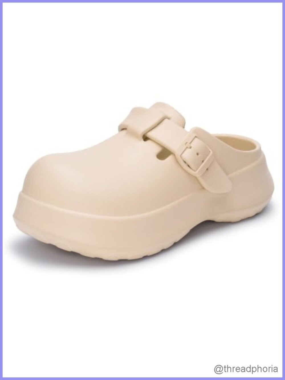Women's Platform Slip-On Waterproof Clogs - Adjustable Buckle